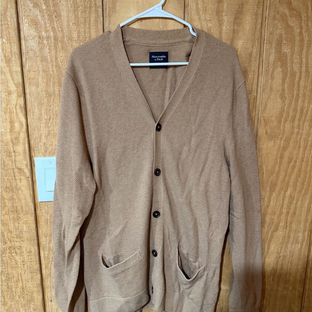 Abercrombie & Fitch Men's Tan Cardigan